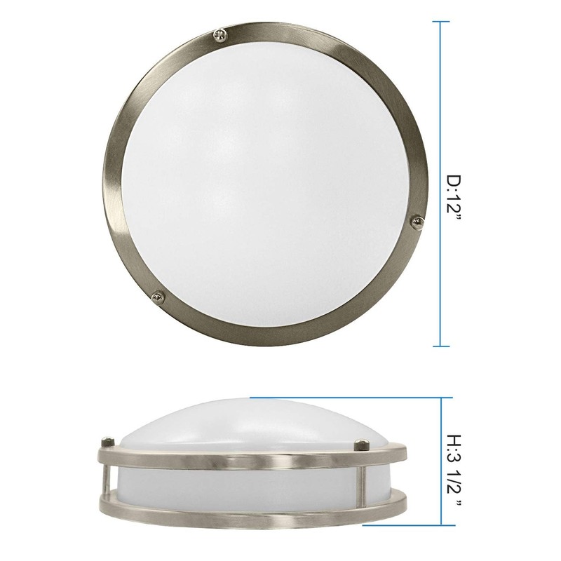 MingBright 12 Inch LED Flush Mount Ceiling Light with Microwave