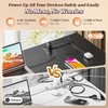 PRAISUN 61" L Shaped Desk with Power Outlets and USB-C