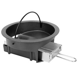 Vankey Cast Iron Ash Can with Slid Out Ash Drawer - Fit for Kamado Joe Classic Joe Charcoal Grill