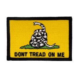 Gadsden Flag Patch (770) Don't Tread on Me 3" x 2"SEW-ON Embroidered Patch 63574