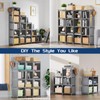 Mavivegue Book Shelf, 16 Cube Storage Organizer, DIY Bookcase, Metal