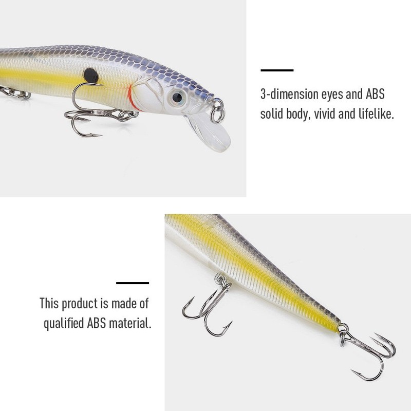 Señuelos de pesca Minnow, trajes de baño duros de pesca