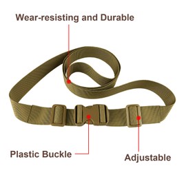 MAGARROW 65" 1.5" Utility Straps with Buckle Adjustable, 4-Pack (Tan (4-PCS))