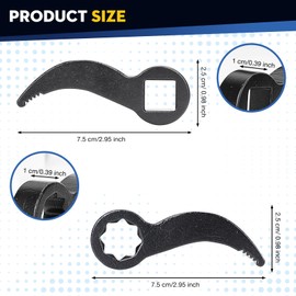 ENNSOO Pry Bar Wrench Adapter, Half Shaft Removal Repairing Tools for Car, Upgraded Version 1/2" Pry Bar Wrench Adaptor Head, 2 PCS, Black