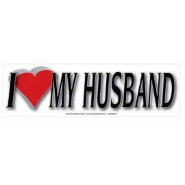 I LOVE MY HUSBAND WVBP-00087 10" X 3" VINYL AUTOMOTIVE COLOR STICKER