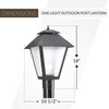 Generation Lighting 82065-12 Polycarbonate One-Light Outdoor Post Lantern Outside Lighting,