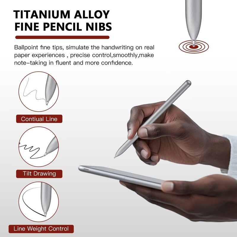 HaeKap 2 Pack Titanium Alloy Fine Point Replacement Pencil Nibs