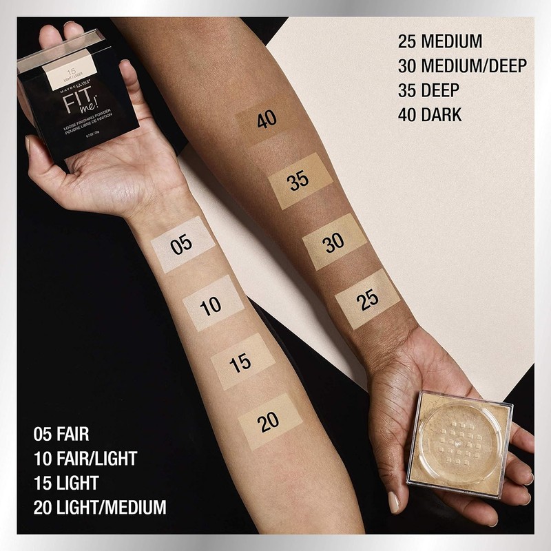 MAYBELLINE Polvo de Maquillaje Fit Me Loose Powder, Tono Fair,