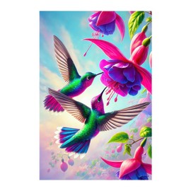 BlissYard Hello Spring Garden Flag Double Sided 12x18 Flag Hummingbird Garden Flag Welcome Spring Gardens Flags Hummingbird Decoration Seasonal Decoration Seasonal Yard Flag Outdoor