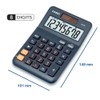 Casio Tischrechner MS-8E, 8-stellig, Währungsumrechnung, Gummifüße, Schnellkorrekturtaste, Solar-/Batteriebetrieb, silber