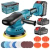 Upgrade Cordless Car Buffer Polisher with 21V 2×4000mAh Battery,6 In