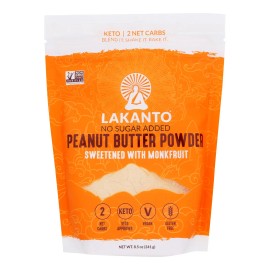 UD_Lakanto Healthy 8.5 oz Peanut Butter Powdered Case of 8 Primary Ingredient Sesame Food Grade Bottle Packaging