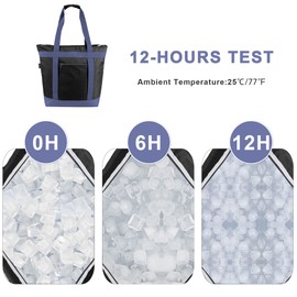 BeeGreen Cooler Bag Soft Insulated Tote for Beach Travel Grocery Shopping Lunch Portable Large Ice Coolers with Handle Hard Freezer Bags with Zippered Top Foldable Leakproof Delivery Totes Black