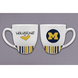 Magnolia Lane Hearts and Stripes Ceramic Mug (Michigan)