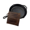 Rustic Leather Hot Pot Pad (Potholder), Double Layered, Double Stitched