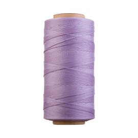 LAIAFTS Flat Waxed Thread for Leather Sewing Thread - Polyester Waxed Leather Thread Waxed String - 273 Yds 150D 0.8mm Waxed Cord for Leather Stitching Car Sofa (Lavender Whisper)