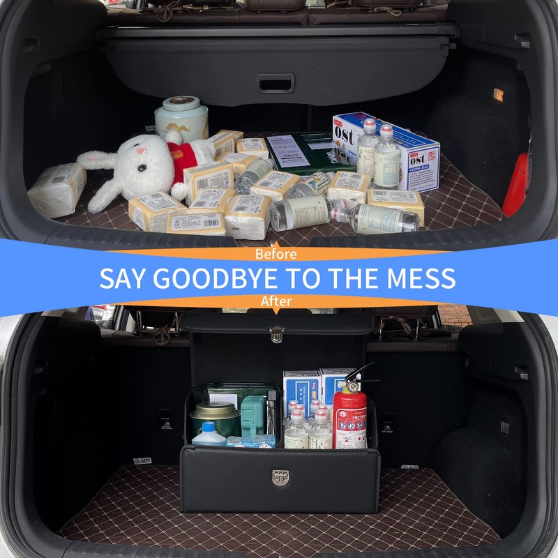 Wuatow Car Trunk Organizer, Car Storage Organizer, SUV Trunk Organizer