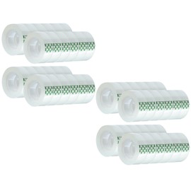 MJUNM 48 Rolls Clear Tape Refill - Tear by Hand, Transparent Tape Rolls for Dispenser, 3/4" x 1000 inch