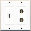RiteAV - 1 Port HDMI 2 Port USB A-A - 2 Gang Wall Plate