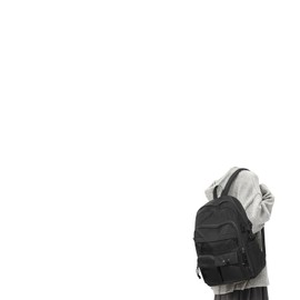 Aesthetic Black School Backpack for Women Men College Backpack With Lots Of Pockets Waterproof Travel Casual Daypack Cute Bookbag For Teens Girls Boys High School Bag