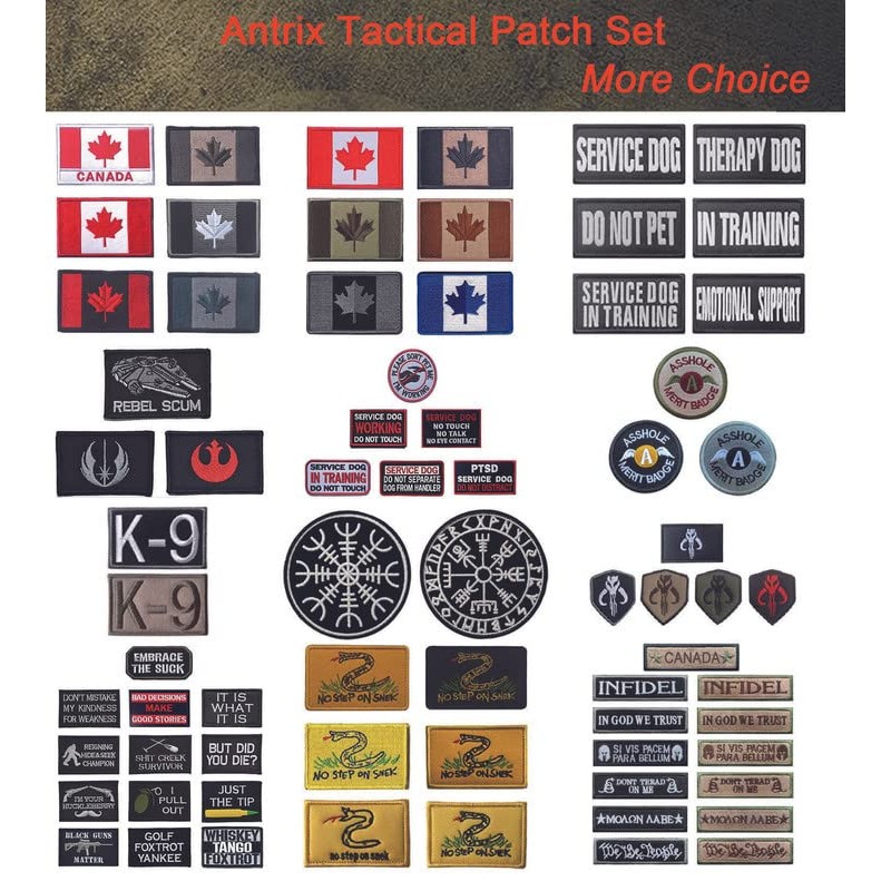 Antrix Bundle 3 Pieces Roaring Bengal Tiger/Wolf/Bear Patch Hook &