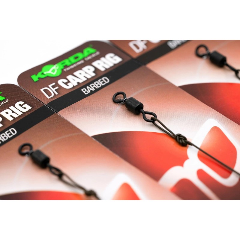 Korda Ready Tied Carp Rigs DF Rig: Size 4: Barbed
