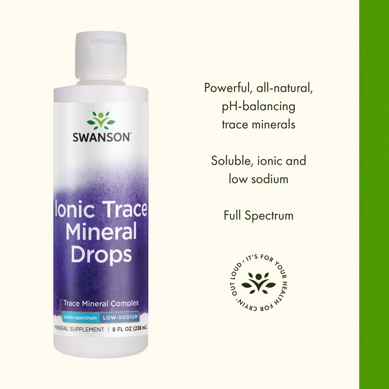 Swanson Concentrace Trace Mineral Drops 8oz-Complete Mineral Complex for Energy,