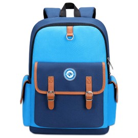 weiatas Kids Backpack Children Bookbag Preschool Kindergarten Elementary School Bag for Girls Boys (Blue-blue, Large)