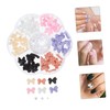 BIUDECO 7grids Elegant Bow and Pearl Nail Charms Manicure Gems