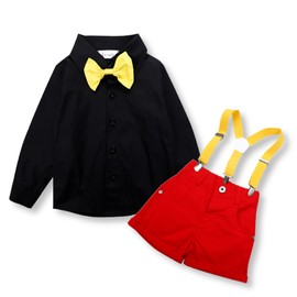 MTP & Style Suspenders, Children's Clothes, Costume, Setup, Outing, Commemorative Photo, Long Sleeve (110 Sizes)