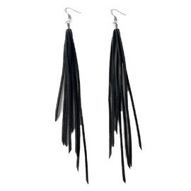 Boho Tassel Fringe Earrings for Women Western Cowgirl Fringe Leather Drop Dangle Earrings Ethnic Dangling Long Tassel Earrings Elegant Thread Feather Jewelry Gifts -Style 1