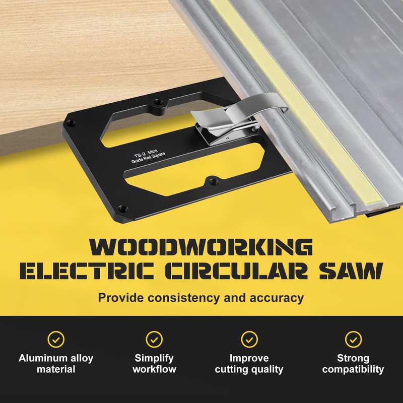 Aluminium Alloy Track Saw Square Guide Accurate Efficient Right Angle