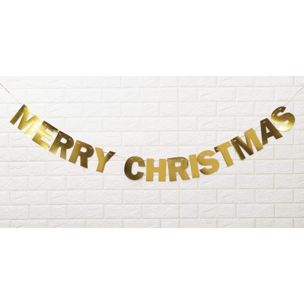 Inkdotpot Pre Strung Bunting Merry Christmas Banner Ready to Hang