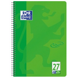 Oxford Touch Notepad A4 Lined with Double Margin 80 Sheets Green
