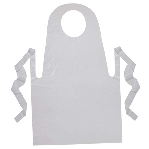 Creativity Street PAC91240 Youth Disposable Aprons, White, 24" x 35"
