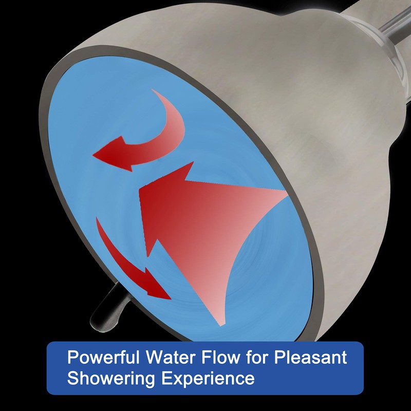 YOO.MEE High Pressure Fixed Shower Head - Strong Powerful Pressure