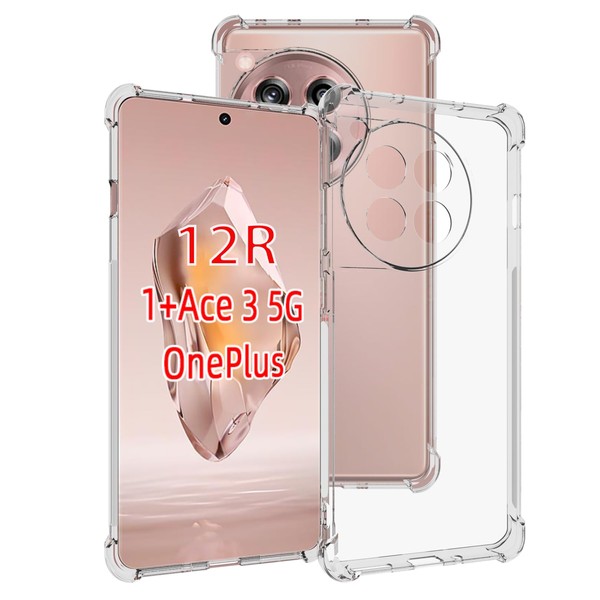 USTIYA Case for OnePlus 12R / 1+ Ace 3 Clear