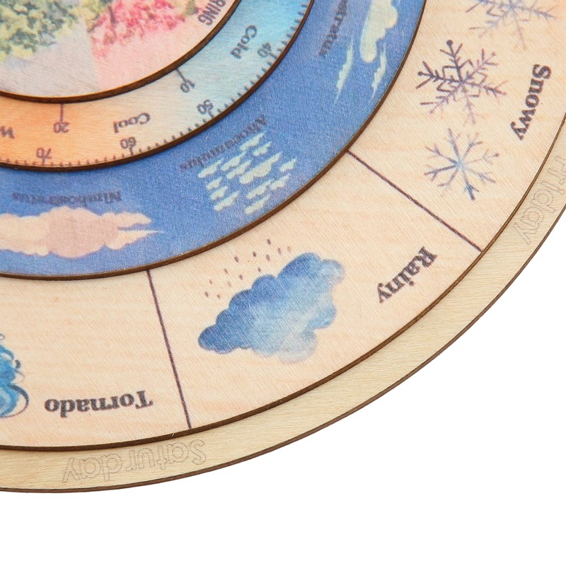 Kids Cognitive Calendar Clock Weather Cloud Seasons Temperature Early Learning