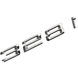 Fidida 328i Emblem Decal Car Numbers Letters Decal Plating Badge 3D Metal Style Fit for 328i Accessories Silver