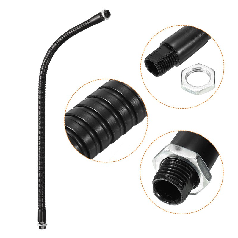PATIKIL 14 Inch Microphone Gooseneck M10 Flexible Arm Extension Black