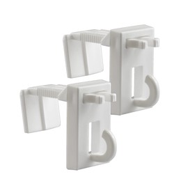VICTORIA M Klemmfix Bracket for VICTORIA M Bamboo Roller Blinds, White (Set of 2)