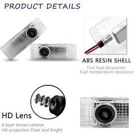 2PCS fit for X5 LED Car Door Projector Courtesy Lights Ghost Shadow Welcome Lamp