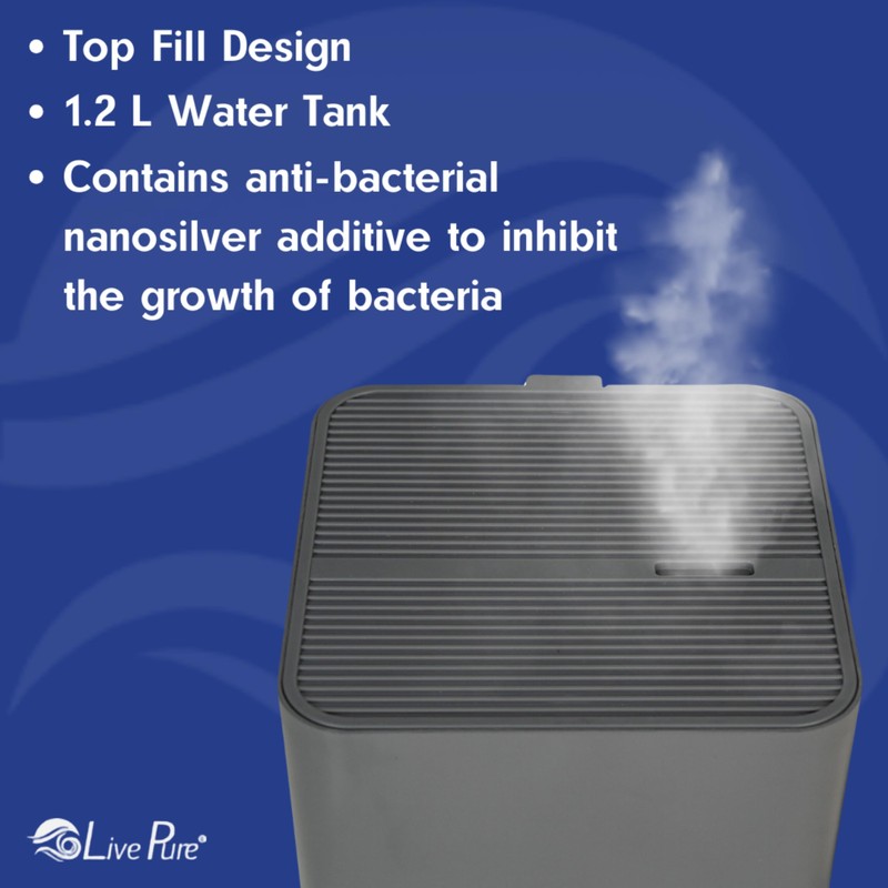 LivePure LP850HUM-G Humidifier, Graphite
