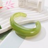 Firstmeet Chunky Bold Open Cuff Acrylic Bangle - Oversized Wrist