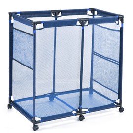 AOBEN Pool Storage Bin, Rolling Pool Storage Mesh Basket Organizer, Large Capacity Swim Accessories Holder for Pool Balls, Noodles, Floats, Beach Towels