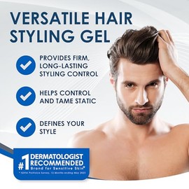 Free & Clear Hair Styling Gel | Fragrance and Gluten Free | For Sensitive Skin | 7 Ounce