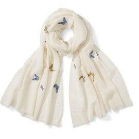 Metropolitan Museum of Art, Qing Embroidered Butterflies Oblong Scarf, 72" x 22"