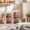 Stackable Plastic Food Storage Containers with Lids,Leakproof Spice Organizer, coffee