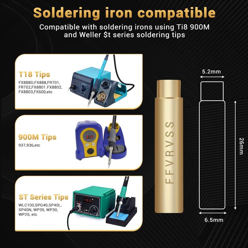 8x Premium Heat Set Insert Tool kit, for Threaded inserts