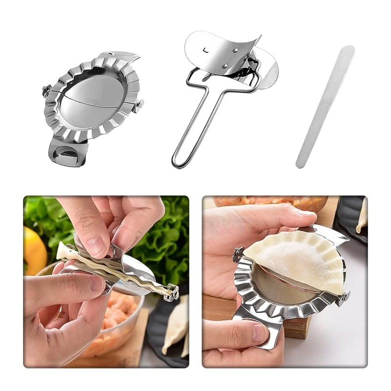 3 Pcs Ravioli Dumpling Maker Set Stainless Steel Manual Dumpling